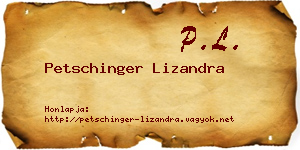 Petschinger Lizandra névjegykártya